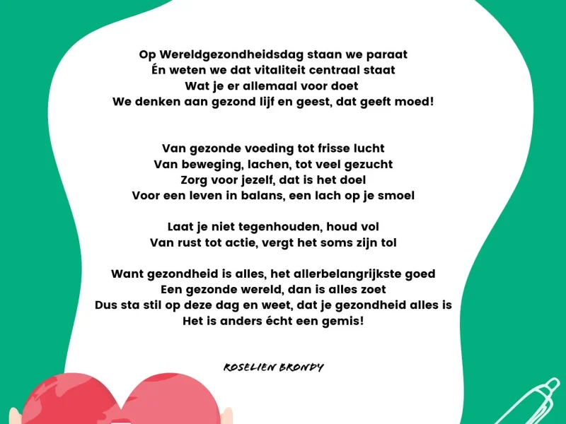 7 april Wereldgezondheidsdag